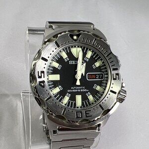 Seiko Monster Men's Watch Automatic Diver's Day Date 7S26-0350 w/ Travel Case